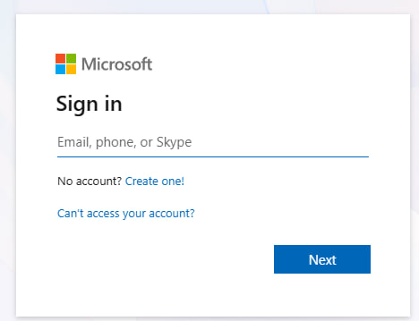 Microsoft sign-in