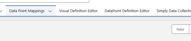 Navigate to Data Point Mappings and click "New"
