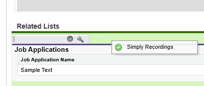 Drag Simply Recordings into the Related Lists section